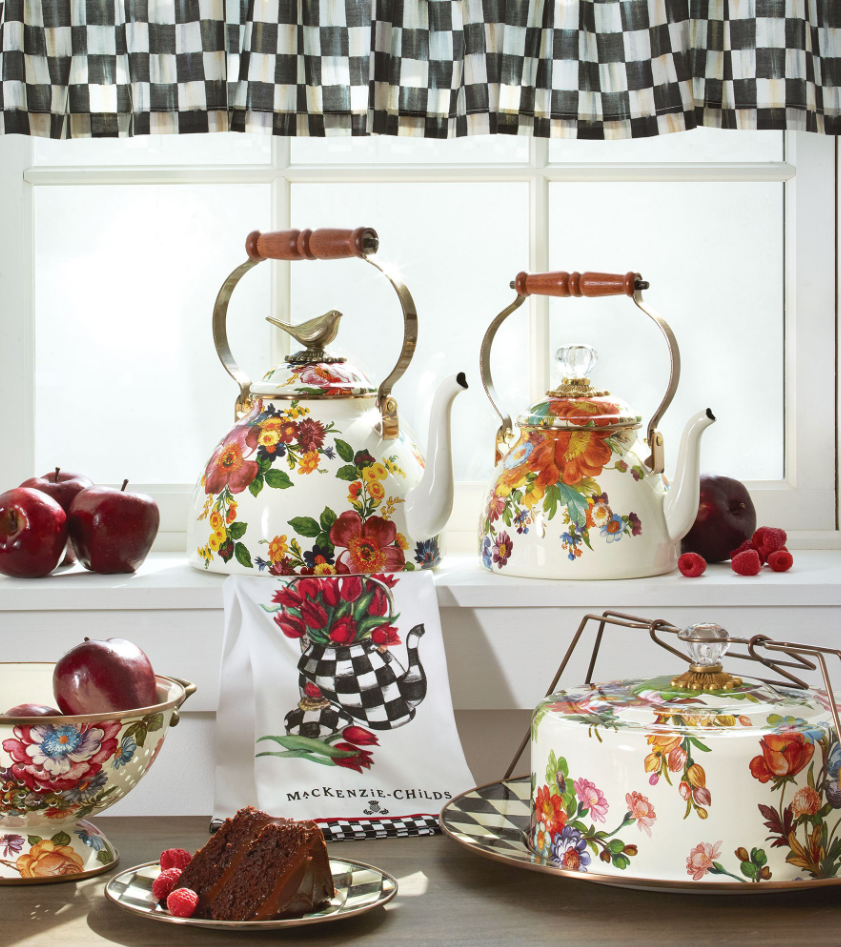 MacKenzie-Childs Flower Market Tea Kettle - 2-Qt.