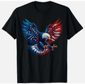 American Flag Bald Eagle Patriotic Eagle 4th of July USA T-Shirt unisex T-Shirt