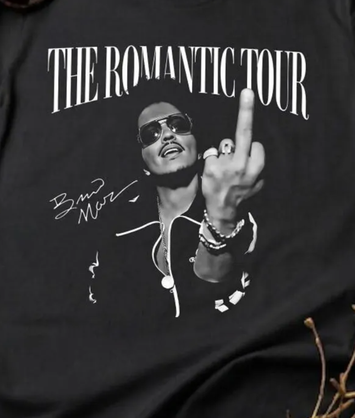Comfort Colors Bruno M The Romantic Tour T-shirt, Concert Shirt, Music Lover Tee, B Mars Fan Shirt, Vintage style graphic shirt