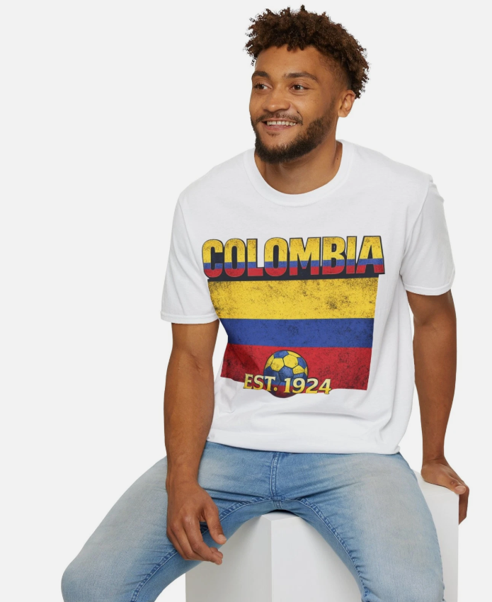 Colombia Flag Tee | Nations Heritage Collection Colombia EST. 1924 T-Shirt