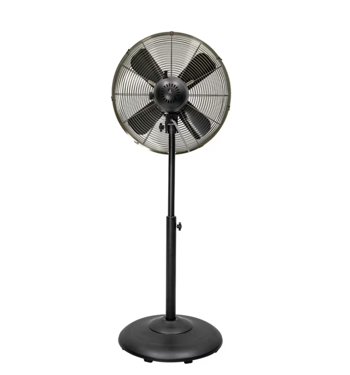 Better Homes & Gardens New 3 Speed 16 inch Vintage Metal Stand Fan in Black