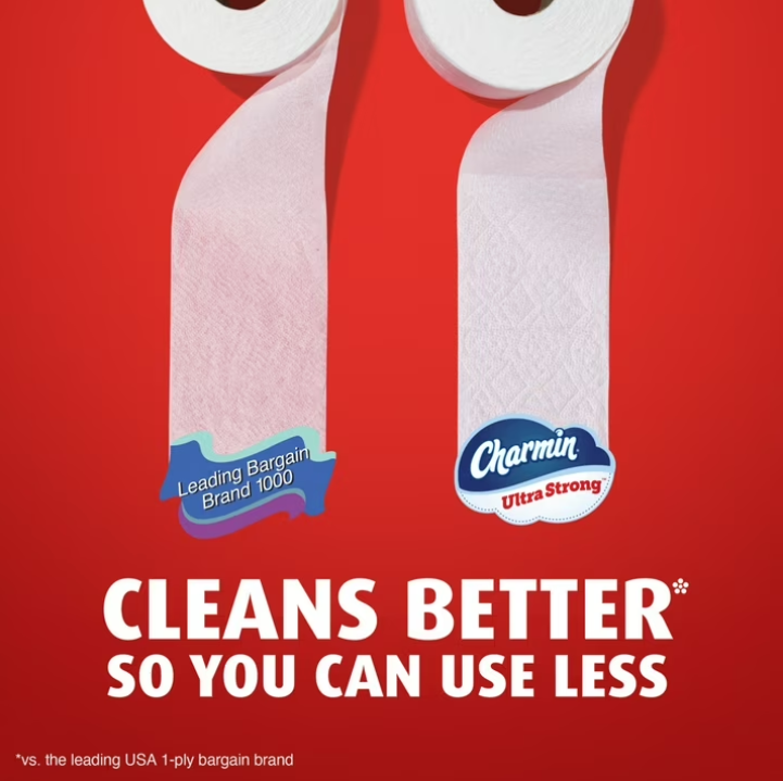 Charmin Ultra Strong Toilet Paper 30 Mega Rolls, 220 Sheets Per Roll