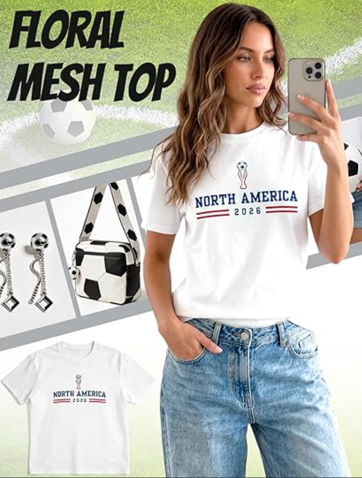 Women Soccer Cup Shirt 2026 North America Shirts USA Football Soccer Jersey Ball Game Short Sleeve T-Shirt