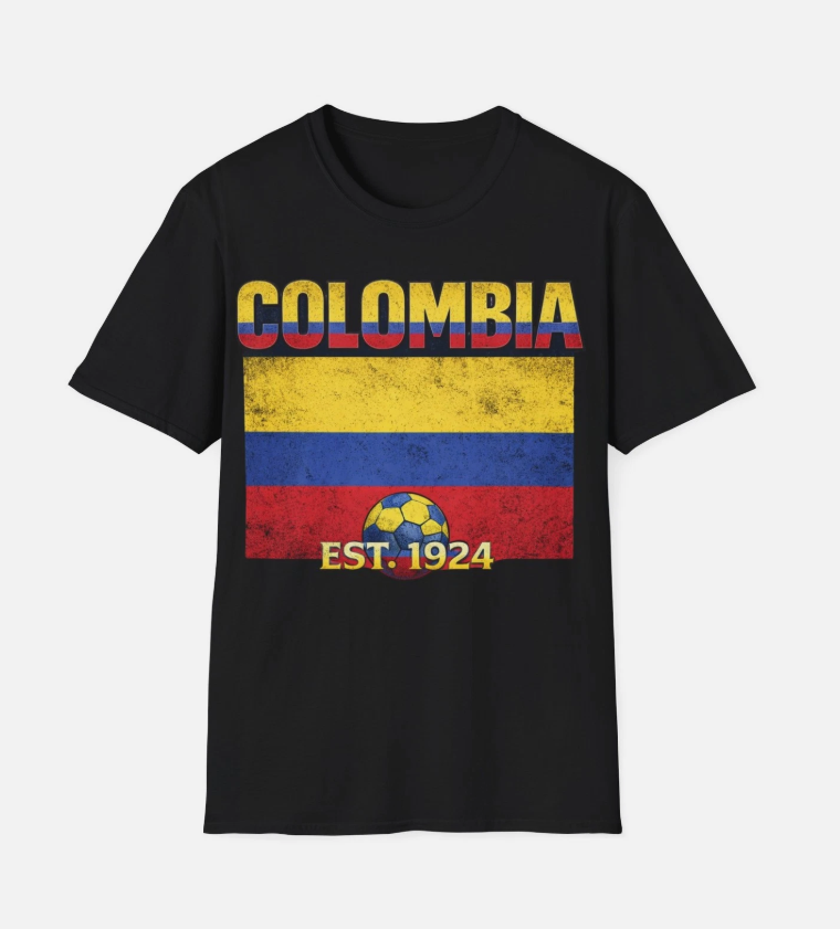 Colombia Flag Tee | Nations Heritage Collection Colombia EST. 1924 T-Shirt