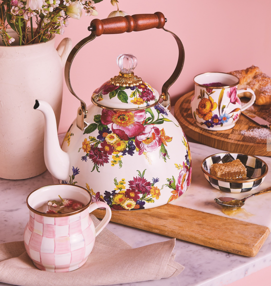 MacKenzie-Childs Flower Market Tea Kettle - 2-Qt.