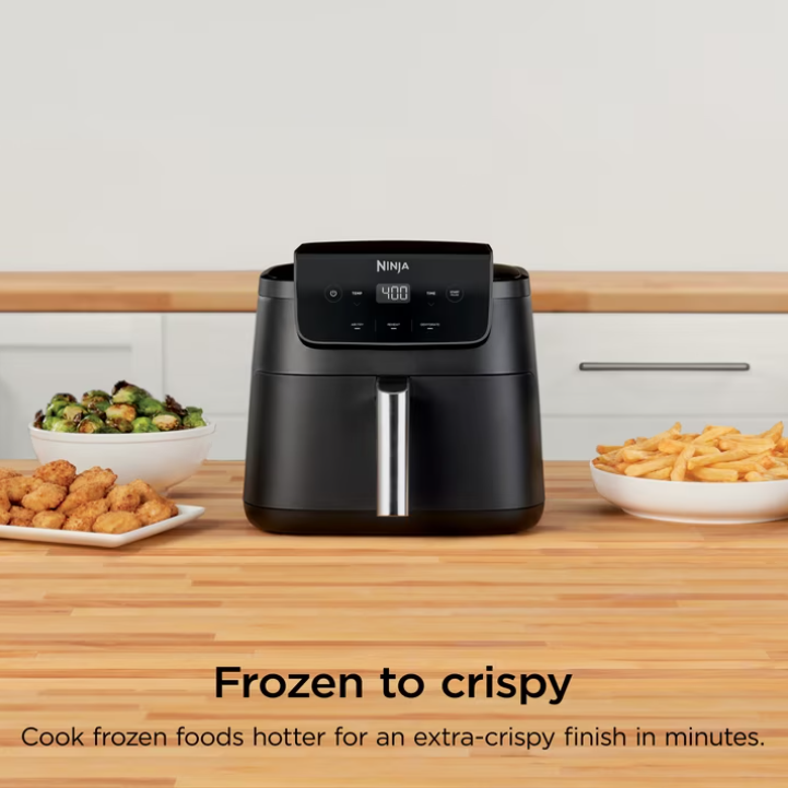 Ninja Air Fryer Pro XL 5-Qt, 3-in-1, 400°F Air Crisp Technology, Nonstick Crisper Plate, AF140 Black