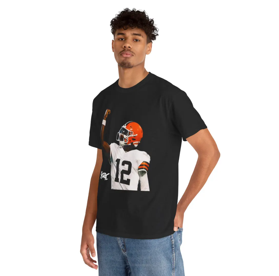 Shedeur Sanders Cleveland T-Shirt, Autograph Edition, Football Tee