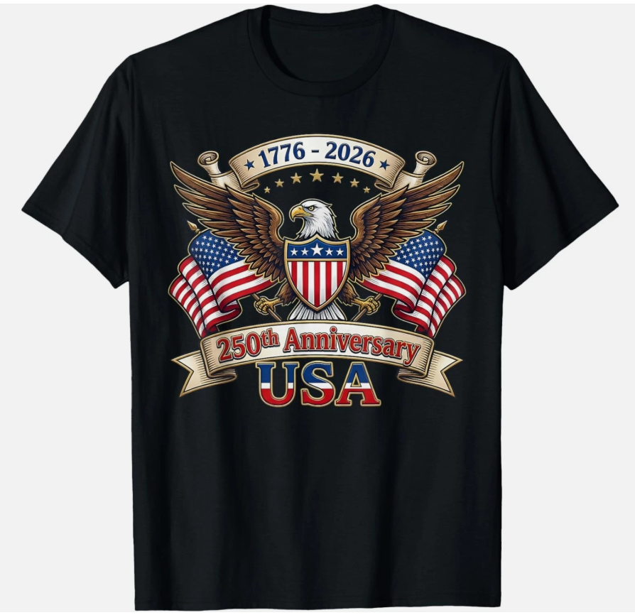 250 Years American 250th 4th of July Anniversary 1776-2026 unisex T-Shirt