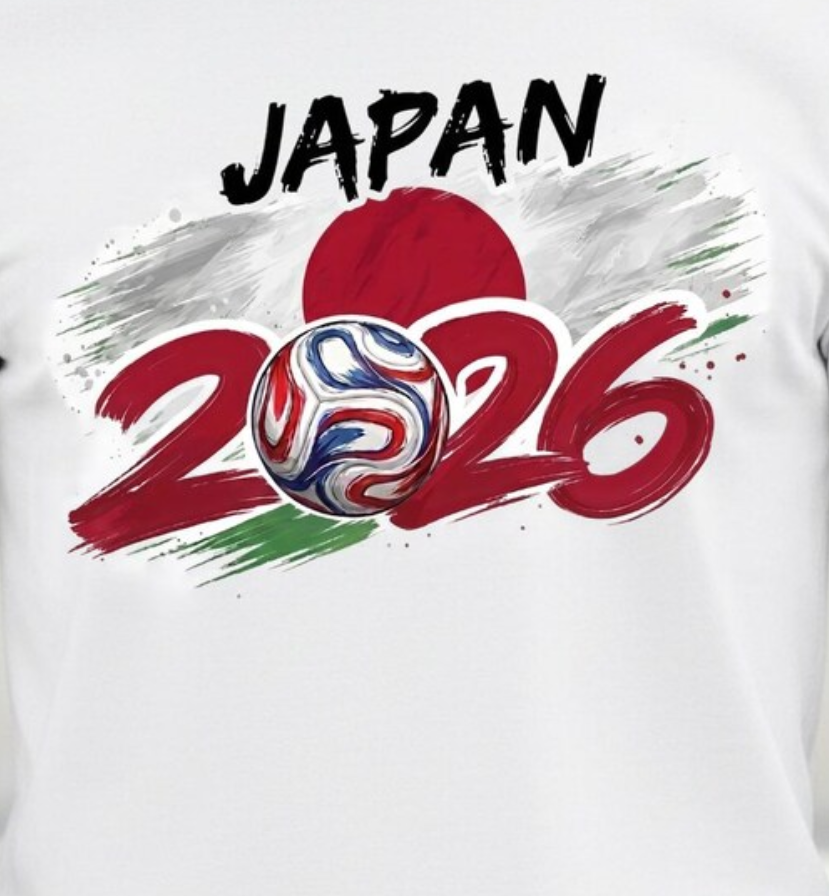Japan 2026 Global Soccer T-Shirt, Samurai Blue Football Fan Gift, Japanese Flag Brush Art Tee, Tokyo Soccer Jersey Shirt, Unisex Top