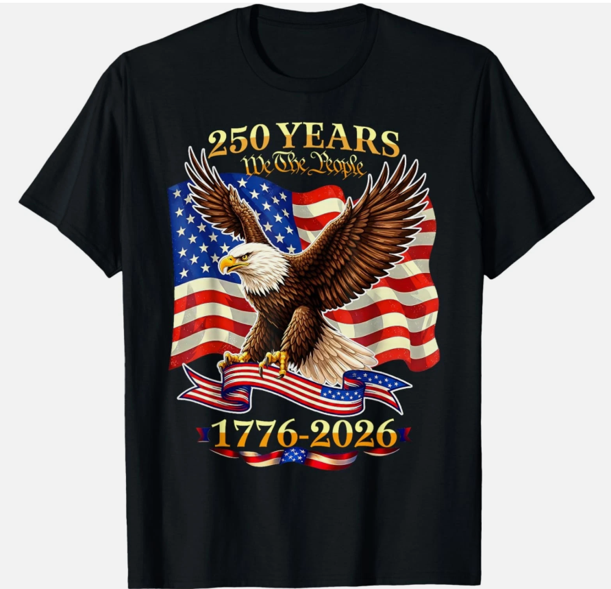 250 Years American 1776 2026 250th USA Birthday 4th of July unisex T-Shirt