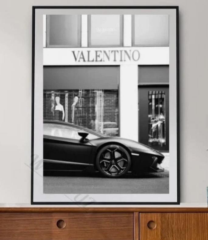 Valentino Name Brand Canvas Poster Wall Art Home Decor