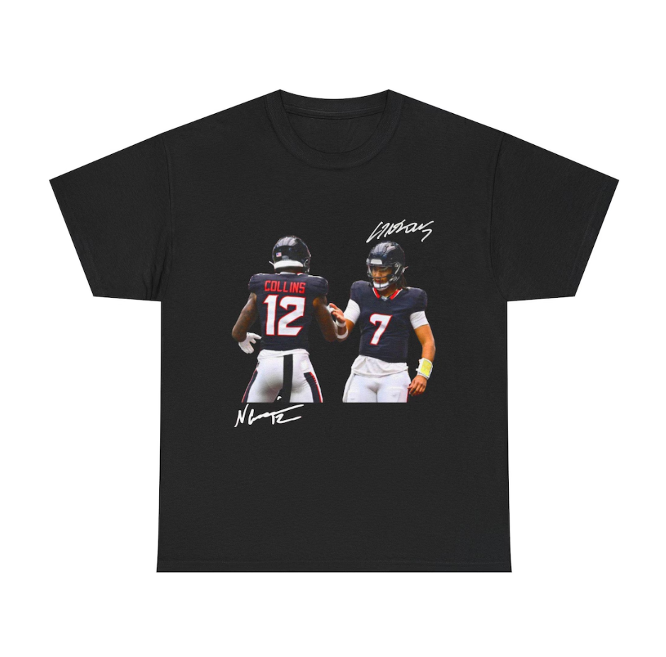 Nico Collins and Cj Stroud Houston T Shirt Autograph Edition Football