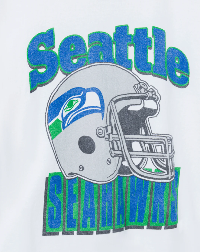 Seattle Seahawks Throwback Helmet Flea Market Tee