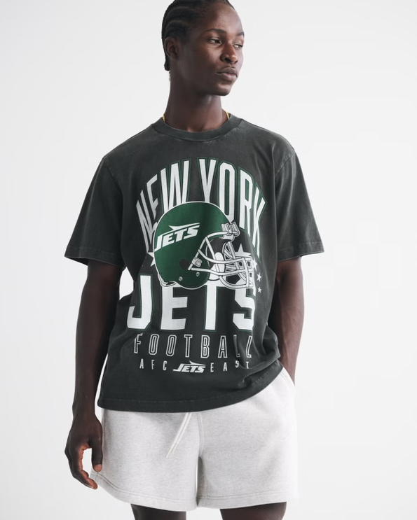 New York Jets Vintage Inspired Graphic Tee - Vintage NFL Fan Shirt