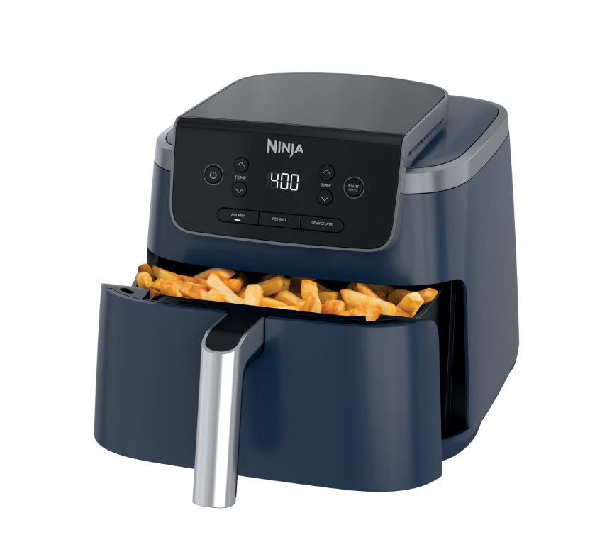 Ninja Air Fryer Pro XL 5-Qt, 3-in-1, 400°F Air Crisp Technology, Nonstick Crisper Plate, AF140WMNV Navy