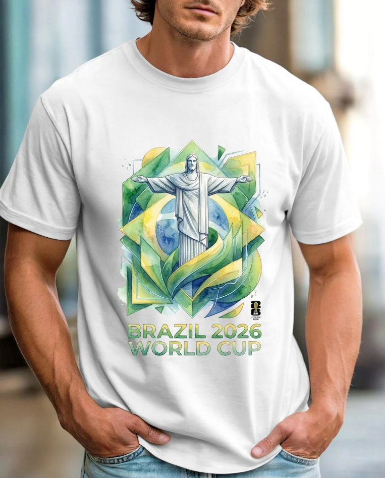 Christ the Redeemer Brazil 2026 World Cup T-Shirt | Soccer Brazil
