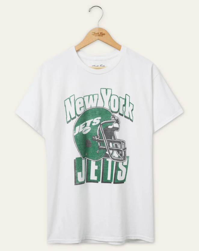 New York Jets Throwback Helmet Flea Market Tee