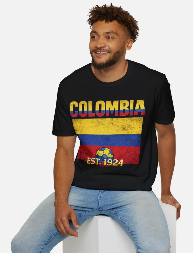 Colombia Flag Tee | Nations Heritage Collection Colombia EST. 1924 T-Shirt