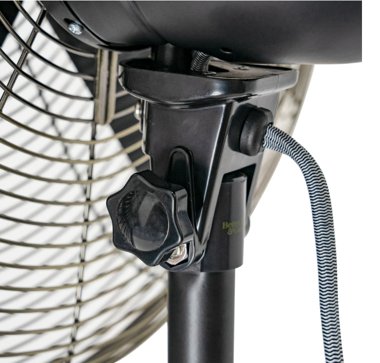 Better Homes & Gardens New 3 Speed 16 inch Vintage Metal Stand Fan in Black