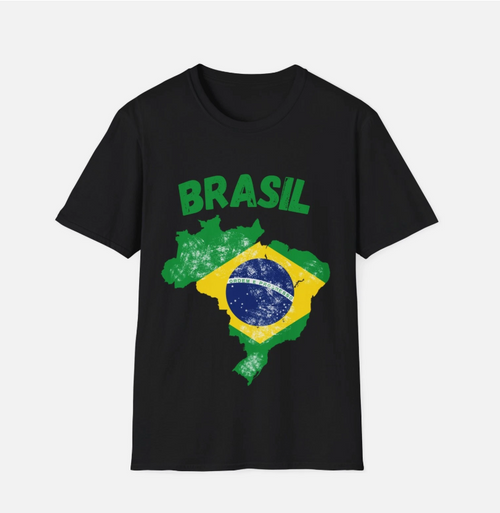 Brazil Brasil Flag T-Shirt , World Cup T-Shirt, Gift for him, Gift for Her