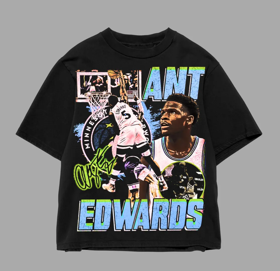 Anthony Edwards Timberwolves Graphic Tees  Basketball