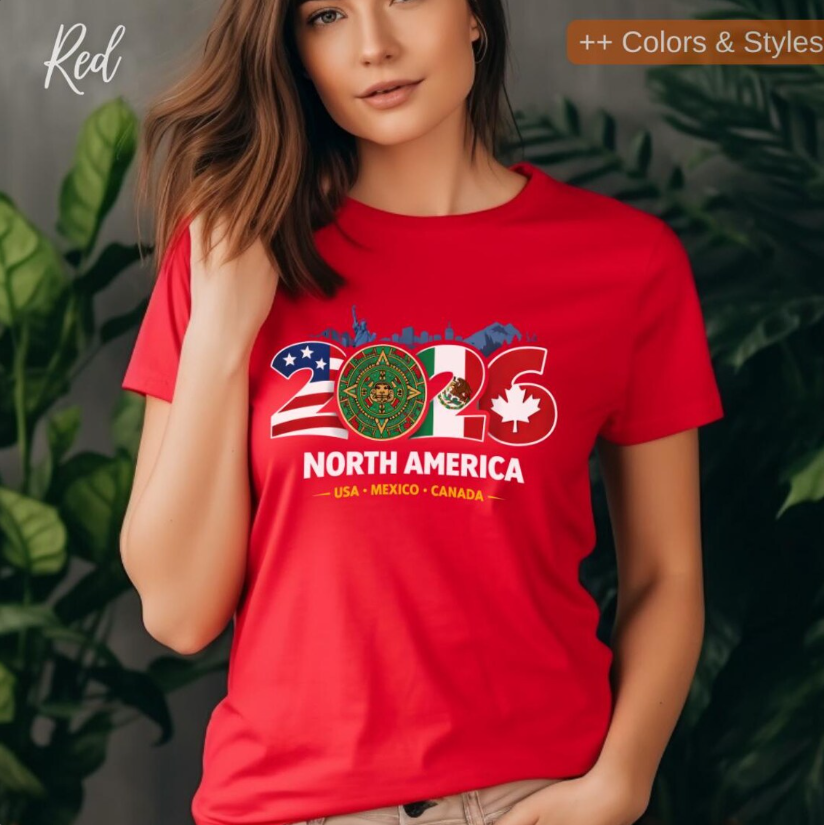 2026 World Cup Shirt - USA Mexico Canada Host Cities Football Fan Gift, World Cup Supporter T-Shirt, Soccer Player Graphic Tee