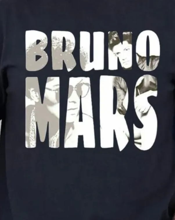 Bruno Mars Shirt, Bruno Mars Typography Tee, Retro Music Graphic Shirt, Minimalist Bruno Mars Fan Gift, Unisex Streetwear Tee