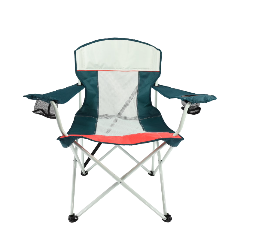Ozark Trail Oversized Mesh Camping Chair with Carry Bag and Cup Holders