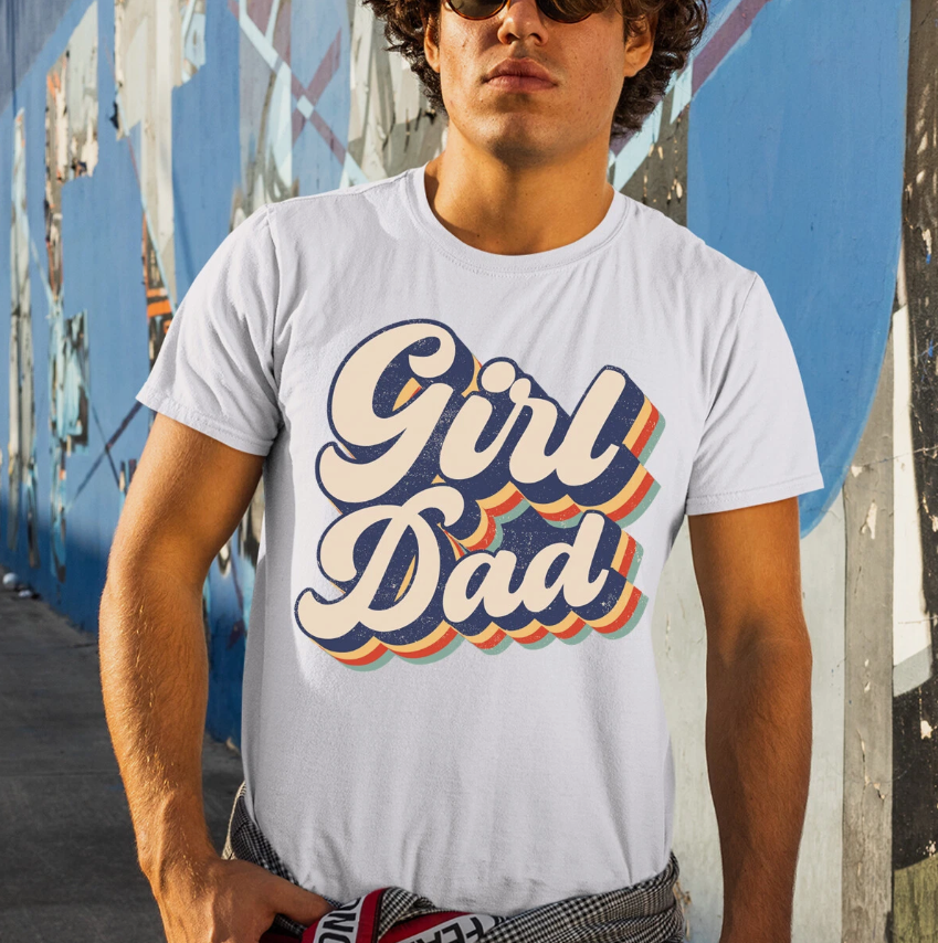 Mens Girl Dad Funny Fathers Day T-Shirt Tee Best Daddy Ever Papa Life Gift