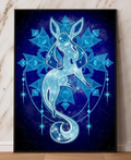 Glaceon PokeArt Canvas Poster Wall Art Home Decor