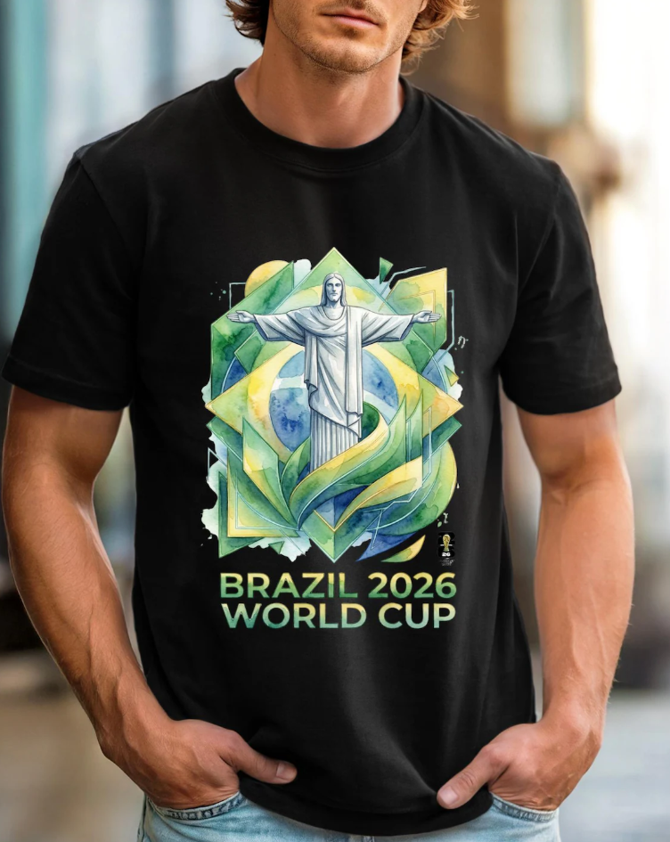 Christ the Redeemer Brazil 2026 World Cup T-Shirt | Soccer Brazil