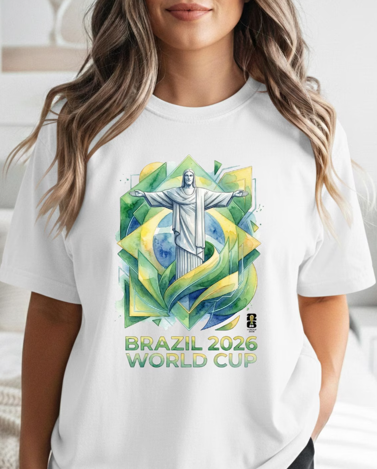 Christ the Redeemer Brazil 2026 World Cup T-Shirt | Soccer Brazil