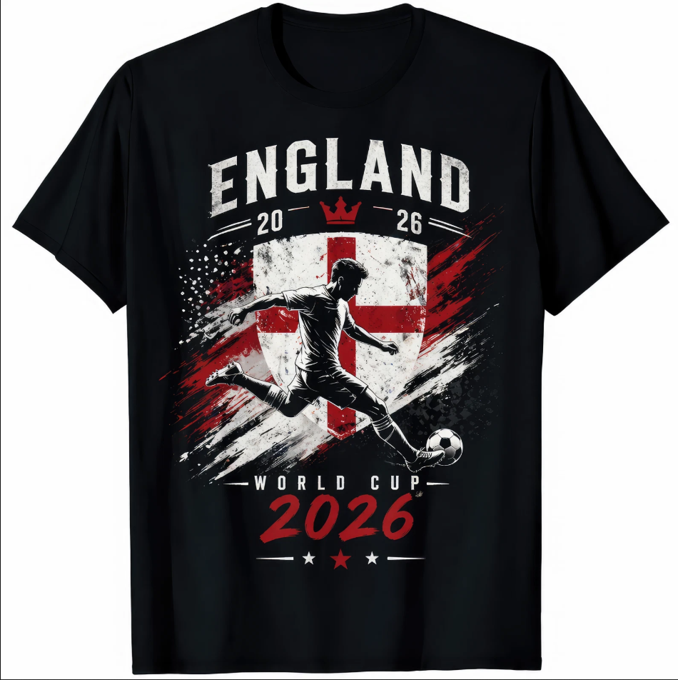 England World Cup 2026 Football T-Shirt England Soccer Fan Gift