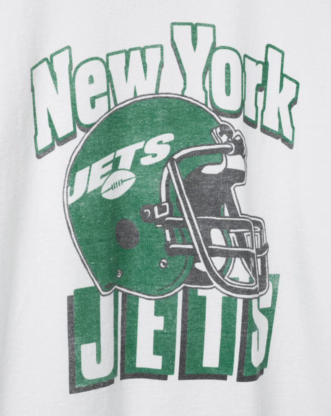 New York Jets Throwback Helmet Flea Market Tee