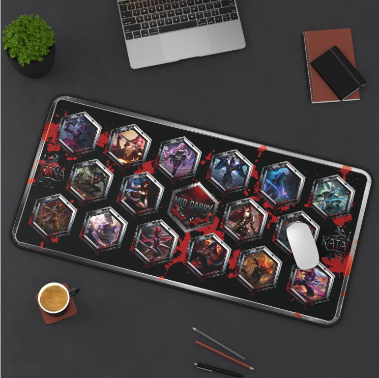 Katarina Hex Icon Desk Mat: League of Legends Inspired