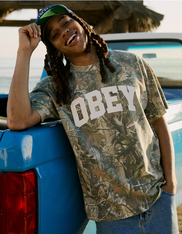 OBEY Leaf Camo Mens Tee
