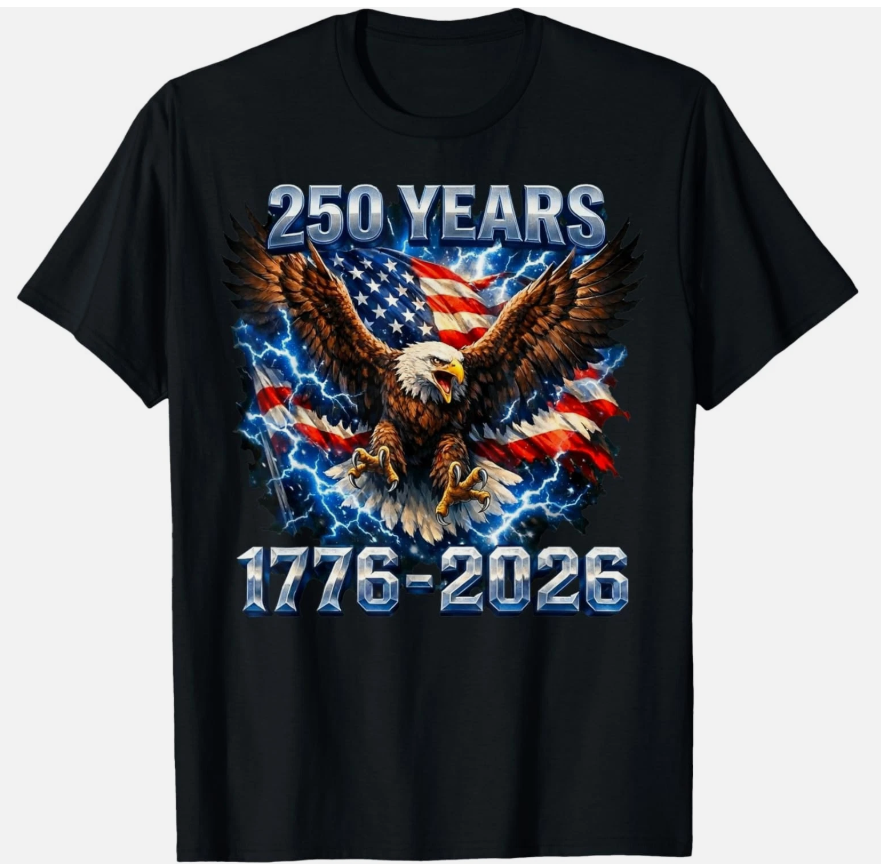 American Bald Eagle 1776-2026 250 Anniversary USA T-Shirt unisex T-Shirt