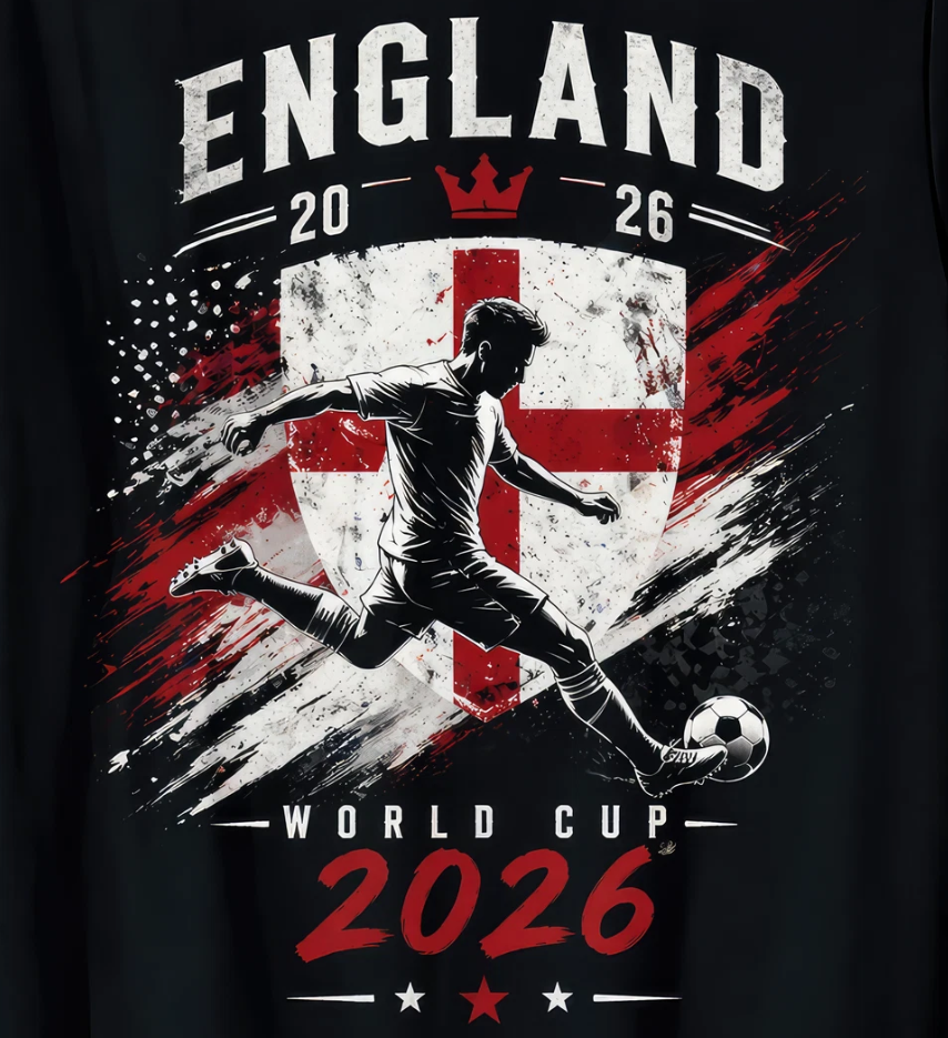 England World Cup 2026 Football T-Shirt England Soccer Fan Gift