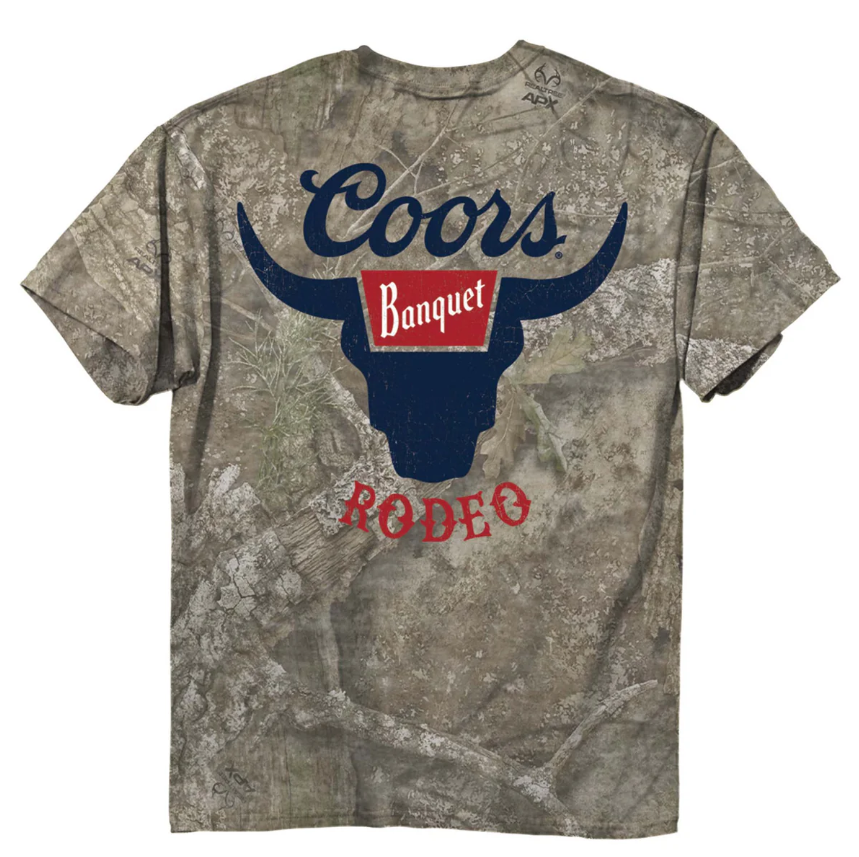 Coors Rodeo Short Sleeve T-Shirt in Washed Camo