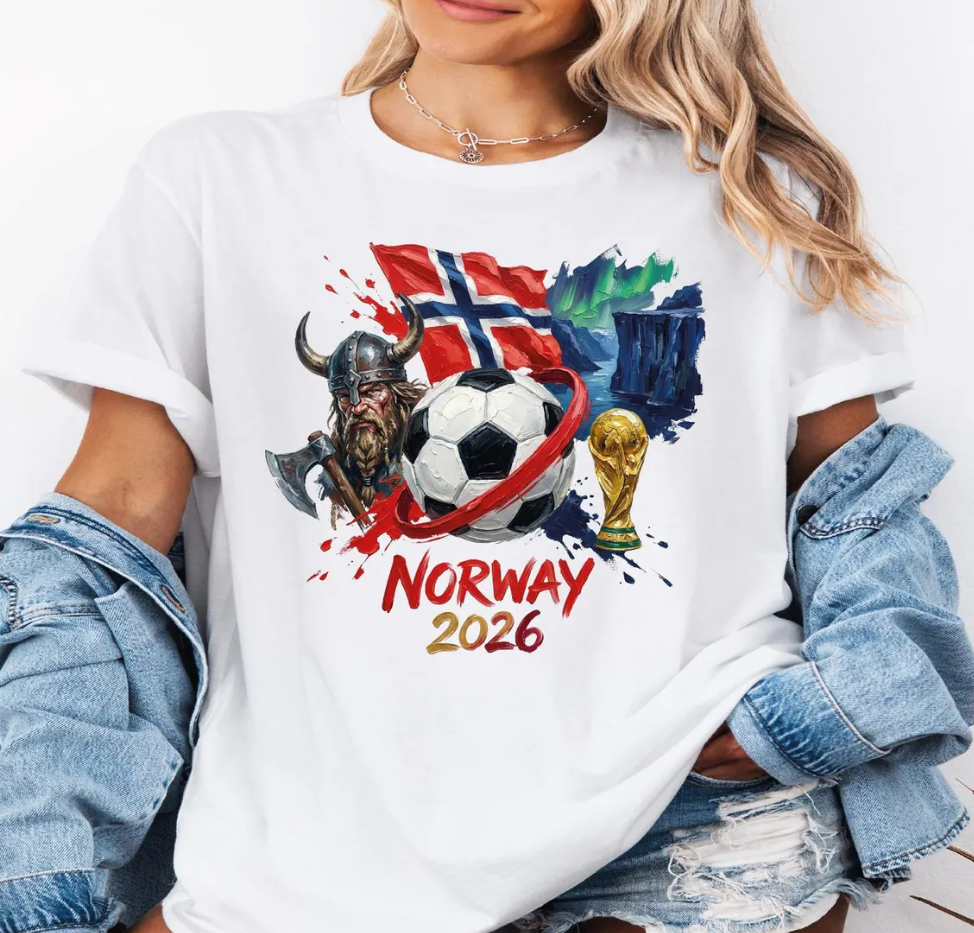 Norwegian Viking Soccer Shirt 2026 Norway Football Fan Tee Nordic Style Graphic T Shirt Unique Sports Gift Unisex