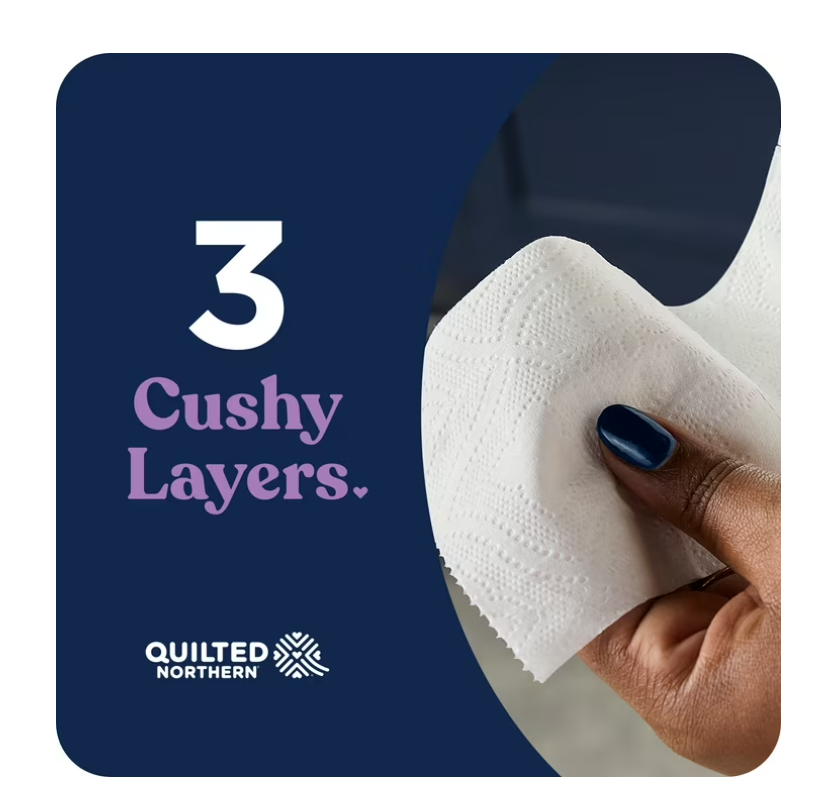 Quilted Northern Ultra Plush 3-Ply Toilet Paper, 24 Mega Rolls, 255 Sheets Per Roll