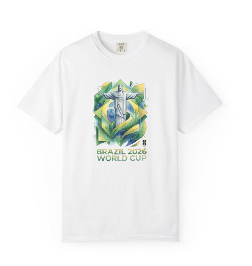 Christ the Redeemer Brazil 2026 World Cup T-Shirt | Soccer Brazil