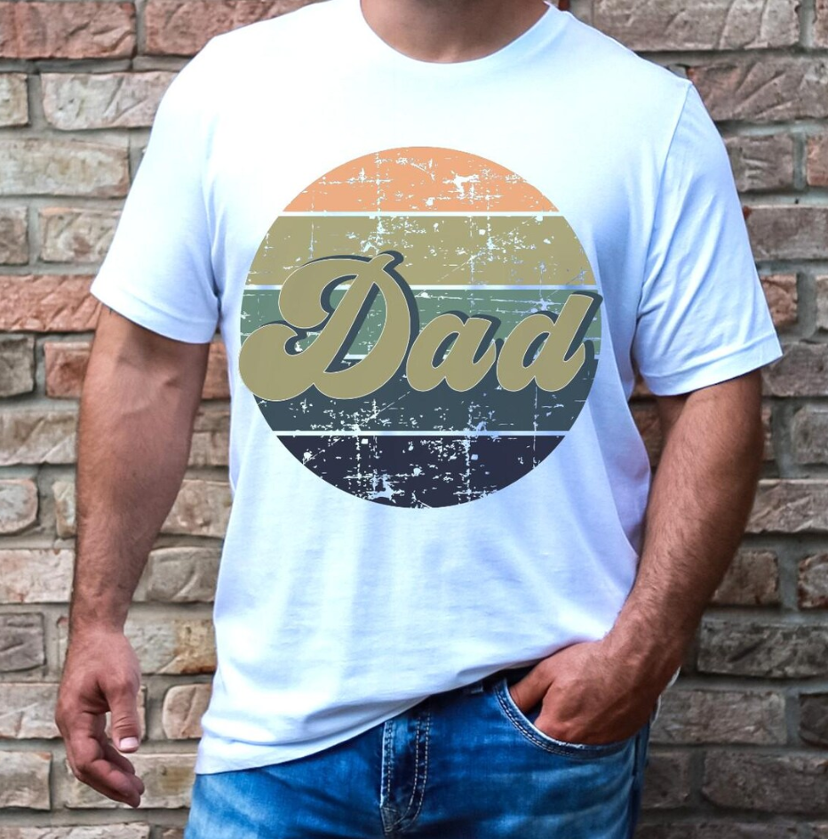 Retro Dad PNG – Father’s Day Sublimation Design, Bold Vintage Dad Shirt Digital Download for T-Shirts, Mugs & Gifts