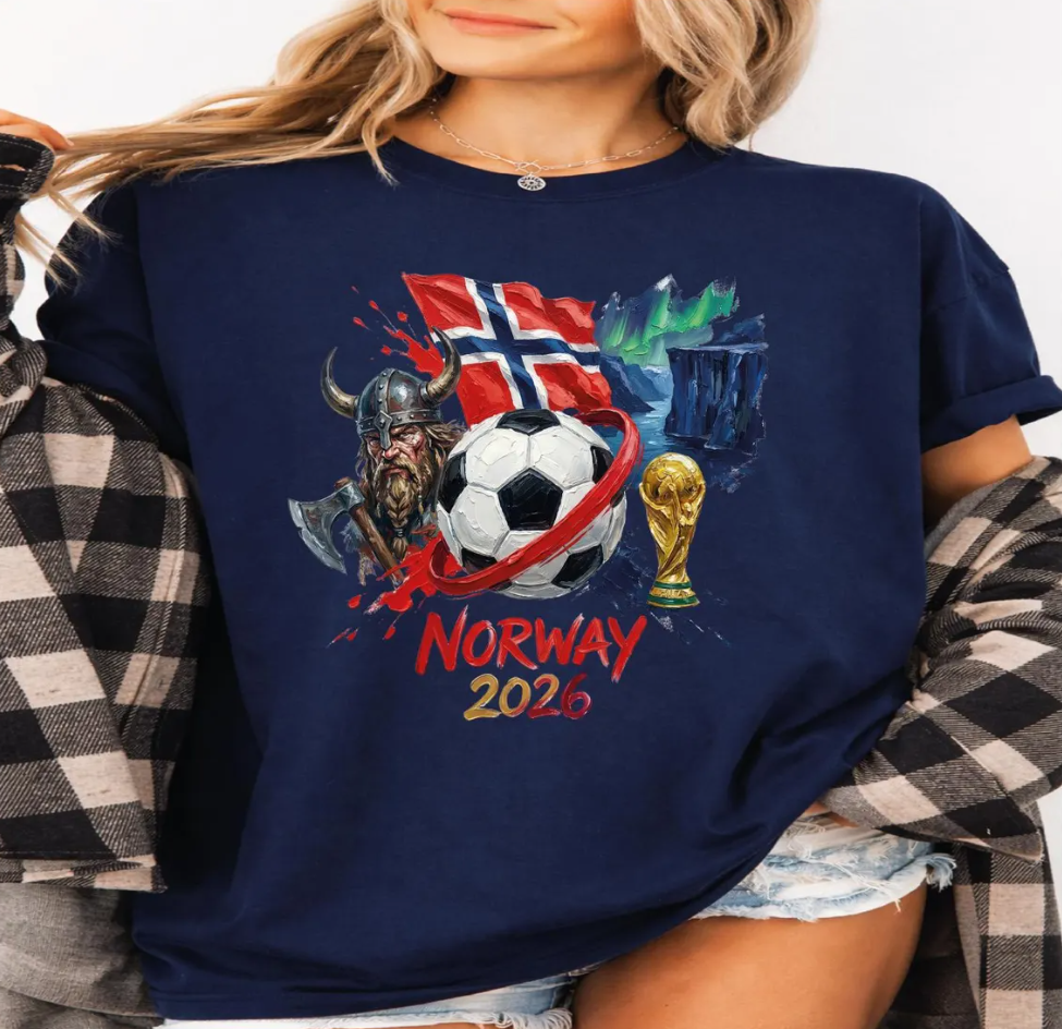 Norwegian Viking Soccer Shirt 2026 Norway Football Fan Tee Nordic Style Graphic T Shirt Unique Sports Gift Unisex