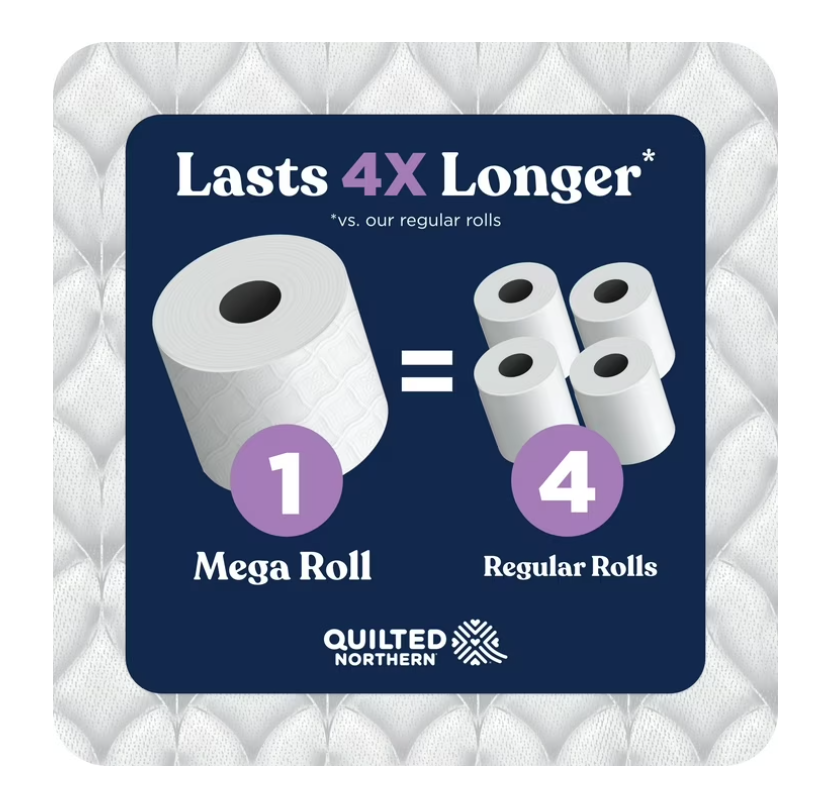 Quilted Northern Ultra Plush 3-Ply Toilet Paper, 24 Mega Rolls, 255 Sheets Per Roll