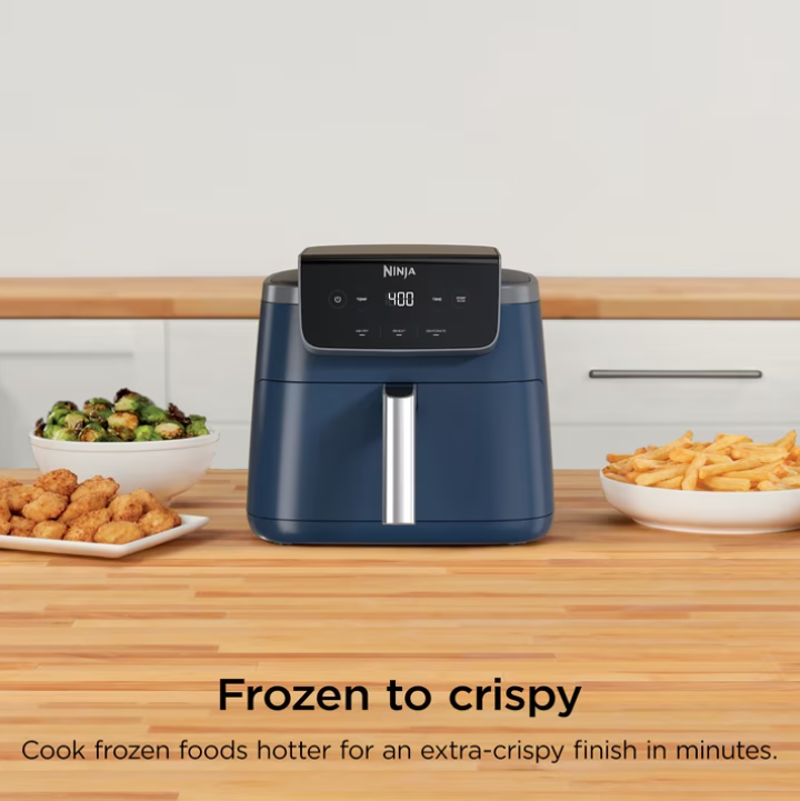 Ninja Air Fryer Pro XL 5-Qt, 3-in-1, 400°F Air Crisp Technology, Nonstick Crisper Plate, AF140WMNV Navy