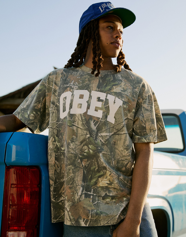 OBEY Leaf Camo Mens Tee