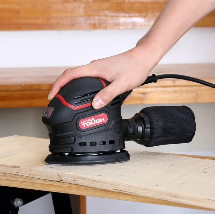 Hyper Tough 1.5 Amp Corded Detail Sander with Dust Bag, Vacuum Hose Adapter & 3 Sanding Sheets, New Condition