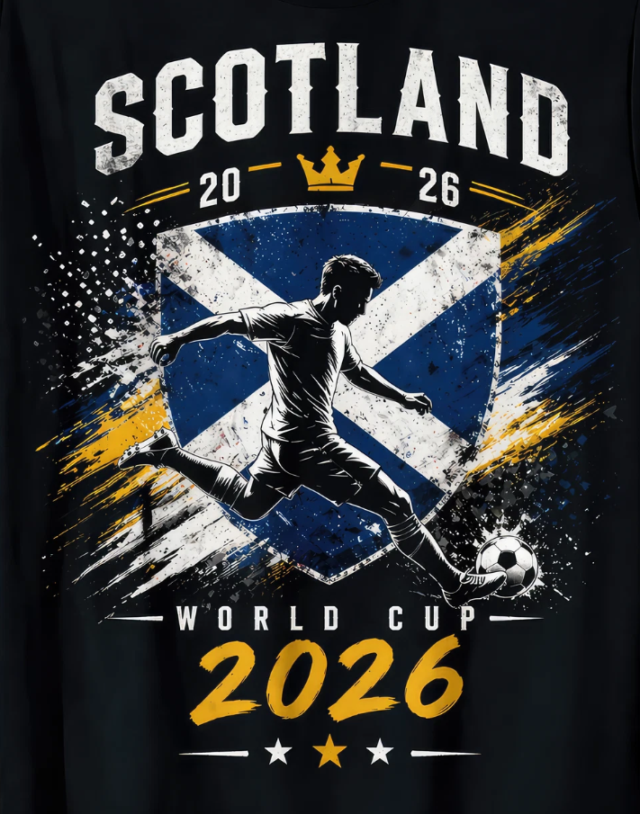 Scotland World Cup 2026 Football T-Shirt Scottish Soccer Fan Gift