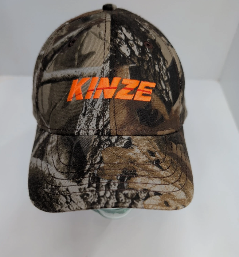 Kinze Hat Baseball Cap Men's Adjustable Realtree Hardwoods Camo Orange Farming